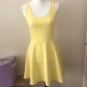 Yellow Low Back Skater Dress